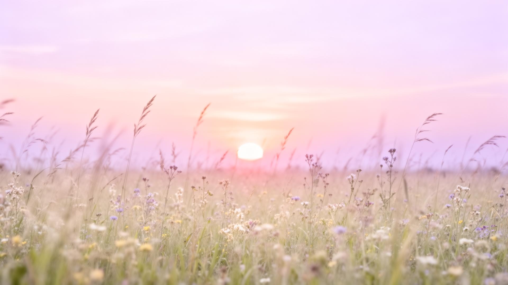 Soft wild grasses at sunset evoking pure botanical sourcing